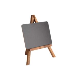 Alternative view of APS Table Chalk Board With Acacia Wood Easel Stand L19.5X15xH24cm, Black