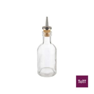 APS Glass Oil & Vinegar Bottle With Stainless Steel Cork Ø5xH15.5cm, 100ml