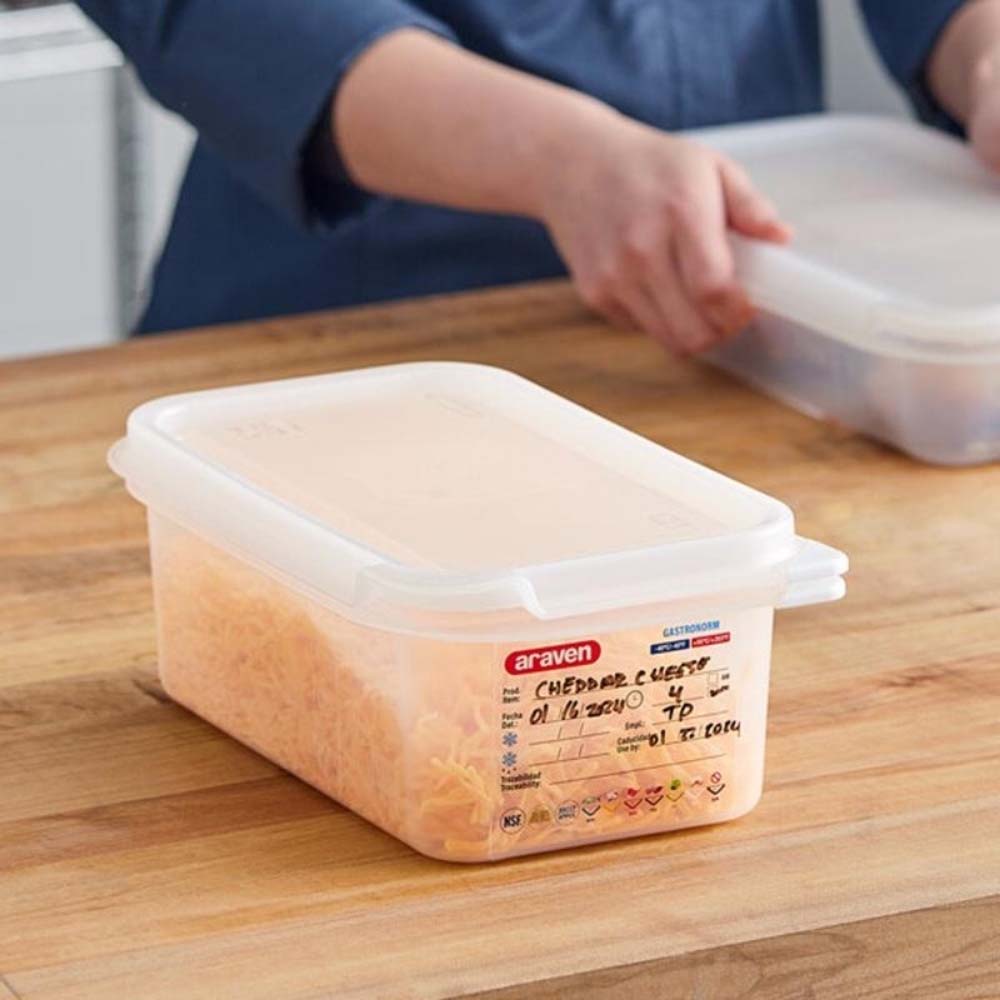 Araven Translucent Polypropylene Microwaveable Container GN 2/3 With Airtight Lid L35.4xW32.5xH15cm 14L Araven Translucent Polypropylene Microwaveable Container GN 2/3 With Airtight Lid L35.4xW32.5xH15cm 14L - Image 3