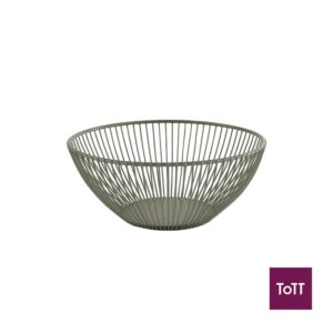 APS Svart Metal Round Basket Ø20xH8cm, Smoke Green