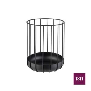 APS Urban Metal Round Bread & Fruit Basket Ø22.5xH28cm, Black