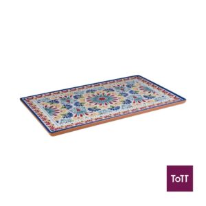 APS Arabesque Melamine GN 1/1 Tray L53xW32.5xH2cm, Terracotta Blue