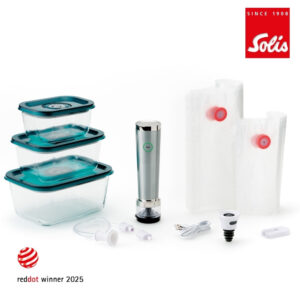 Solis Vac Stick Starter Set | Cordless Handheld Vacuum Sealer | Wine & Food Preservation | Red Dot Winner 2025