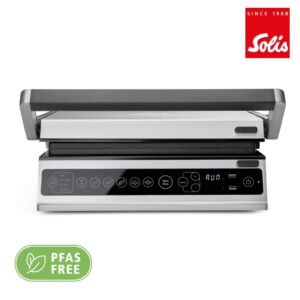 Solis Waffle & Contact Grill Pro | 2-in-1 Electric Grill & Waffle Maker | PFAS Free | 5 Automatic Programs