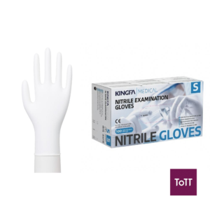 Kingfa Powder-Free Nitrile Glove 2.5 Aql, White, 100-Pc/Box(S/M/L Available) Kingfa Powder-Free Nitrile Glove 2.5 Aql, White, 100-Pc/Box(S/M/L Available)