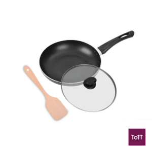 Zebra Non-Stick Frying Pan With Glass Lid & Wooden Turner, Wisdom(Ø24cm | Ø28cm) Zebra Non-Stick Frying Pan With Glass Lid & Wooden Turner, Wisdom(Ø24cm | Ø28cm)