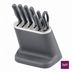 Zyliss Stainless Steel 8-Piece Knife Block Set, Gray Zyliss Stainless Steel 8-Piece Knife Block Set, Gray