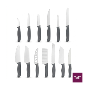 Zyliss Stainless Steel Utility Assorted Knife with Translucent Blade Cover, Grey Zyliss Stainless Steel Utility Assorted Knife with Translucent Blade Cover, Grey